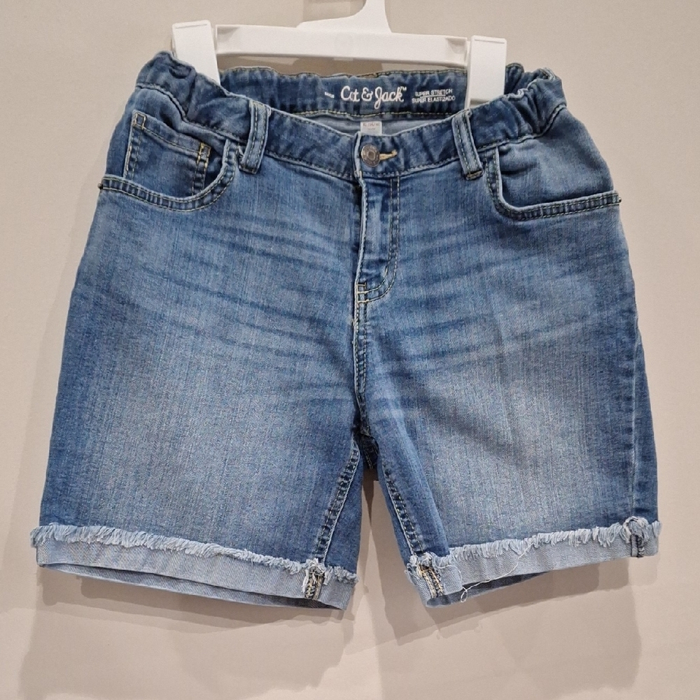 Girls XL (14/16) Cat & Jack Blue Jean Shorts with Rolled Hems